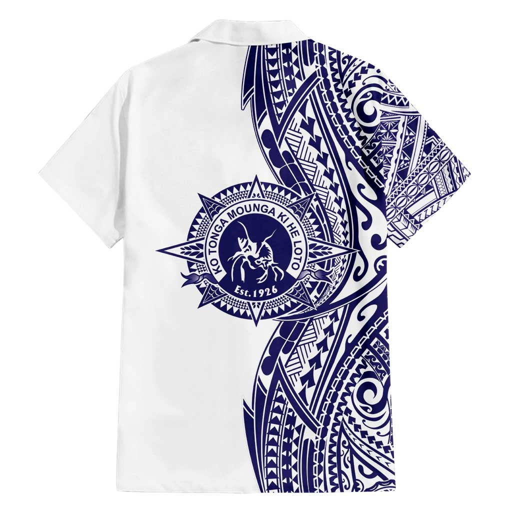 Tonga Queen Salote College 100th Years Family Matching Tank Maxi Dress and Hawaiian Shirt White Tonga Kupesi Uniquely Pacific Art LT9 - Polynesian Pride