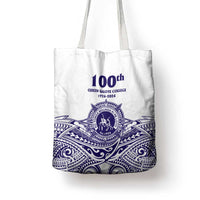 Tonga Queen Salote College 100th Years Tote Bag White Tonga Kupesi Uniquely Pacific Art LT9 - Polynesian Pride