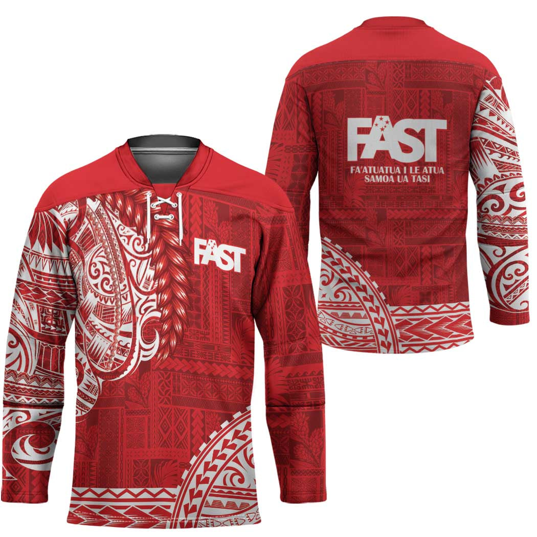 Samoa FAST Hockey Jersey Samoan Motif Patterns - Polynesian Pride