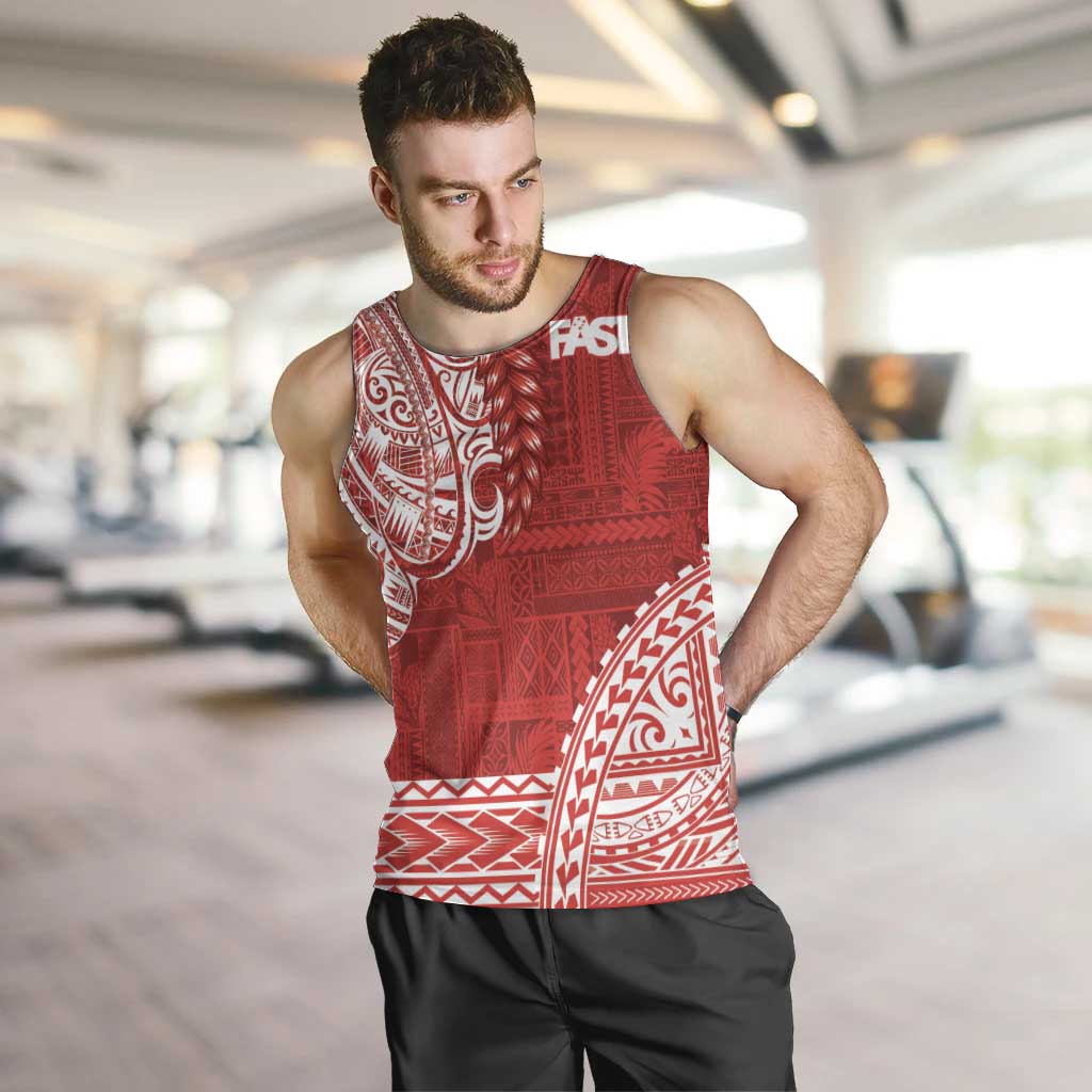 Samoa FAST Men Tank Top Samoan Motif Patterns - Polynesian Pride