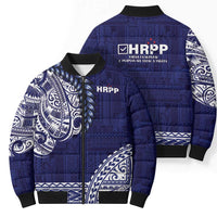 Samoa HRPP Bomber Puffer Jacket Samoan Motif Patterns - Polynesian Pride