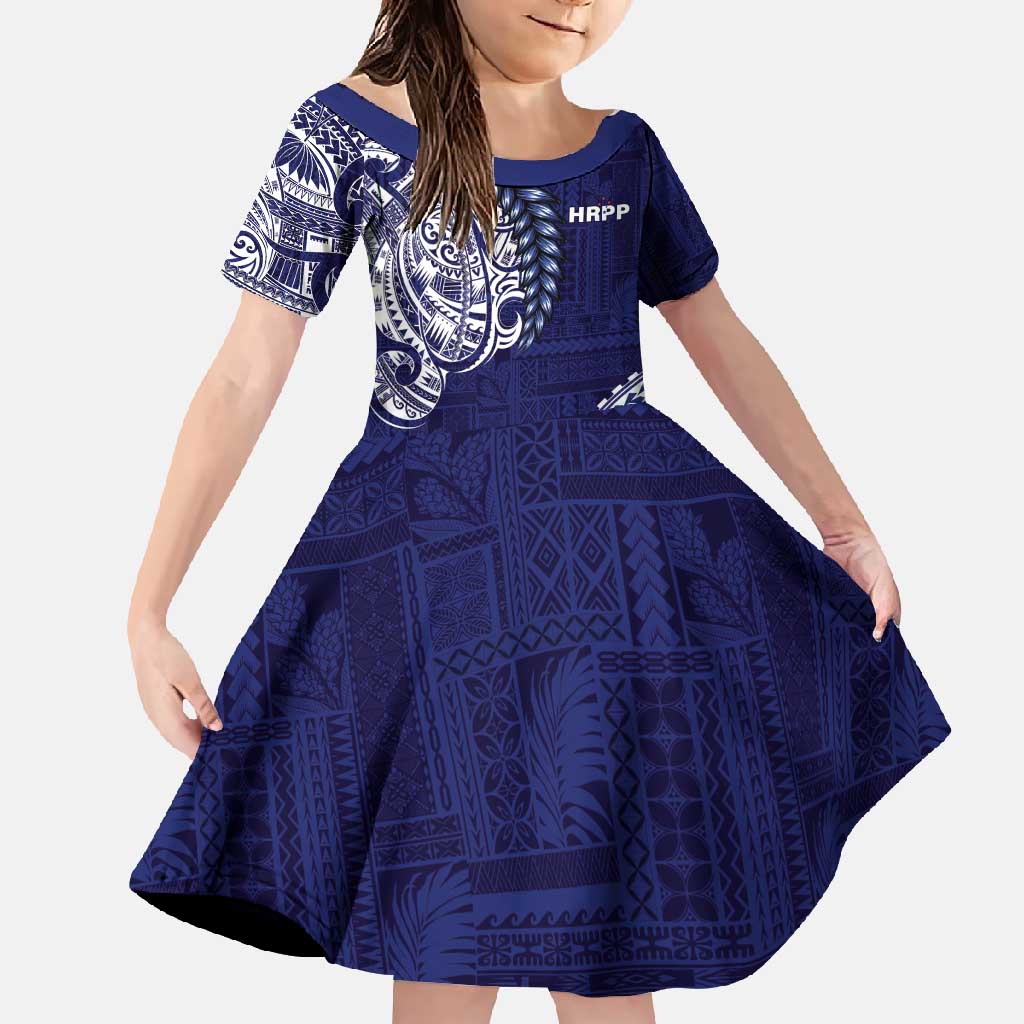 Samoa HRPP Family Matching Tank Maxi Dress and Hawaiian Shirt Samoan Motif Patterns - Polynesian Pride