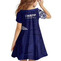 Samoa HRPP Kid Short Sleeve Dress Samoan Motif Patterns - Polynesian Pride