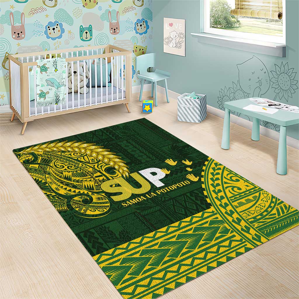 Samoa SUP Area Rug Samoan Motif Patterns - Polynesian Pride