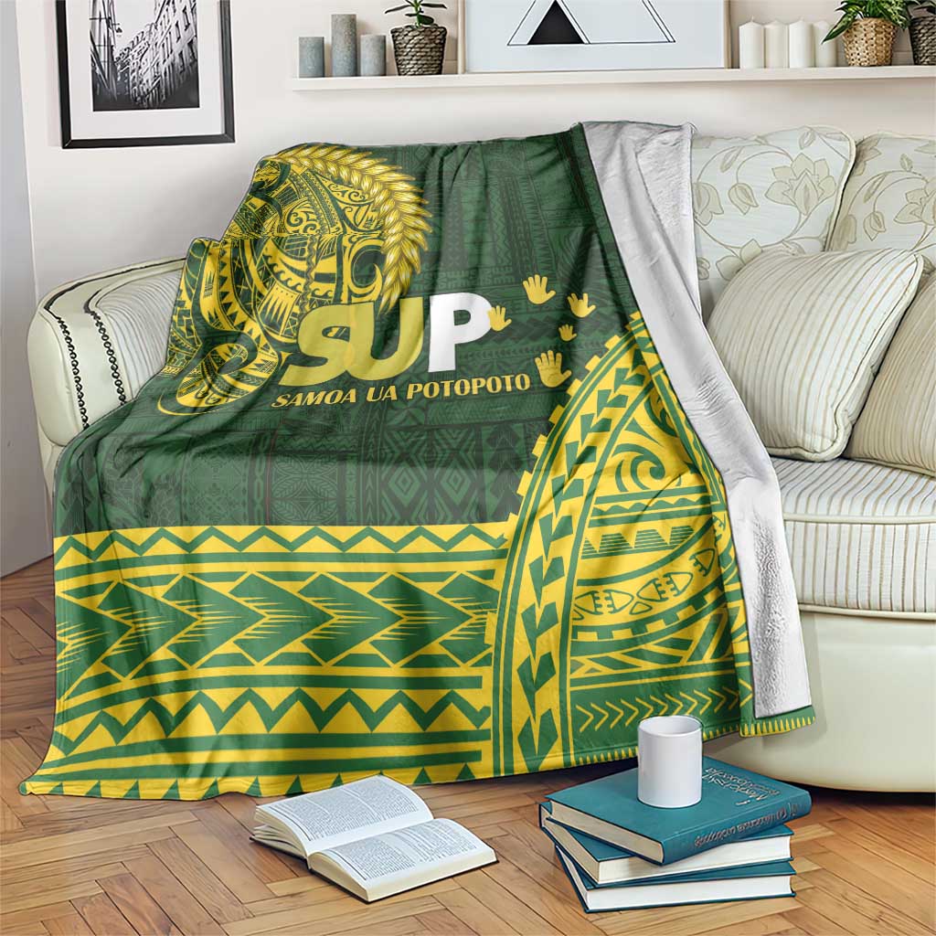 Samoa SUP Blanket Samoan Motif Patterns LT9 Green - Polynesian Pride