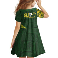 Samoa SUP Family Matching Short Sleeve Bodycon Dress and Hawaiian Shirt Samoan Motif Patterns - Polynesian Pride