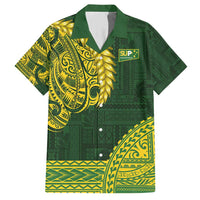 Samoa SUP Family Matching Short Sleeve Bodycon Dress and Hawaiian Shirt Samoan Motif Patterns - Polynesian Pride