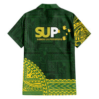 Samoa SUP Family Matching Short Sleeve Bodycon Dress and Hawaiian Shirt Samoan Motif Patterns - Polynesian Pride