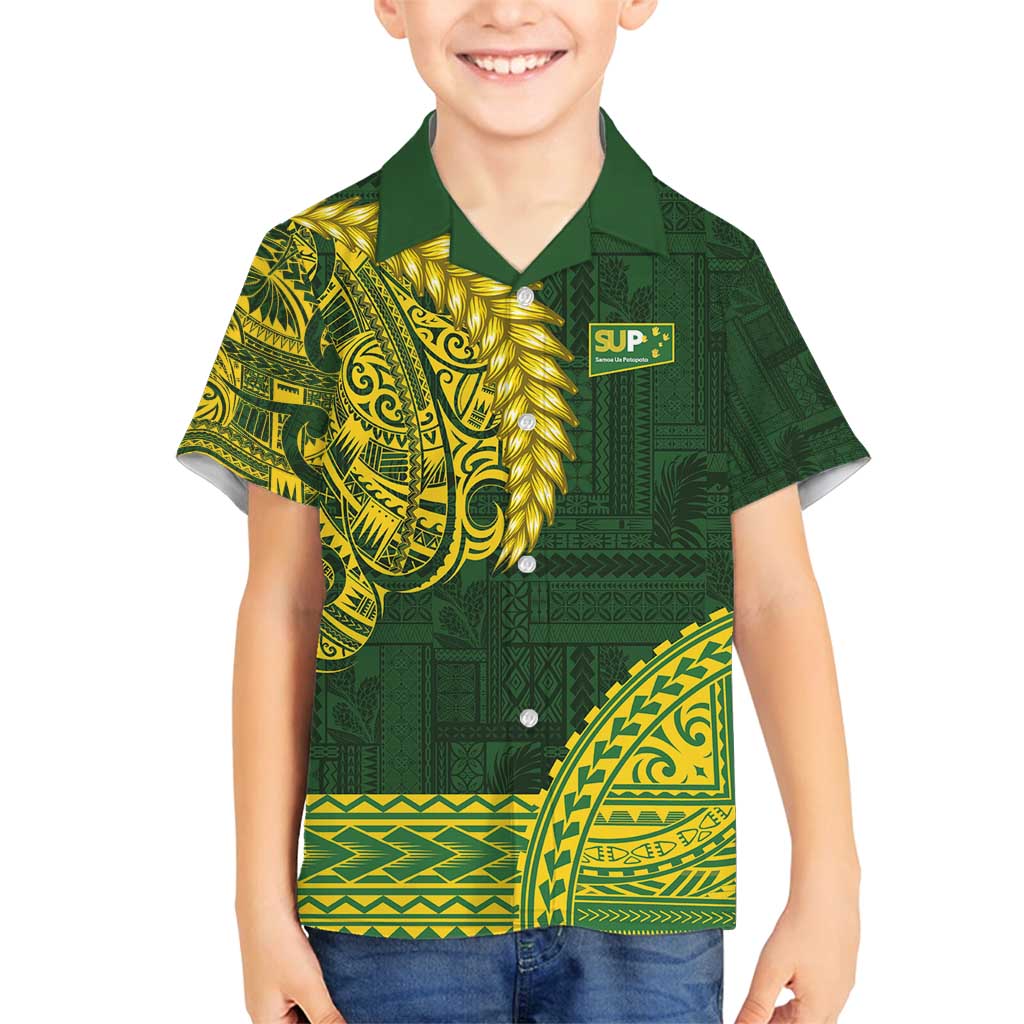 Samoa SUP Family Matching Summer Maxi Dress and Hawaiian Shirt Samoan Motif Patterns - Polynesian Pride
