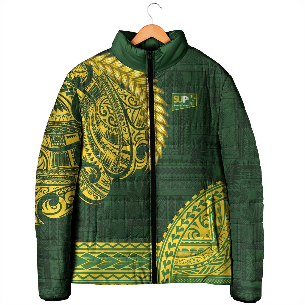 Samoa SUP Padded Jacket Samoan Motif Patterns LT9 - Polynesian Pride