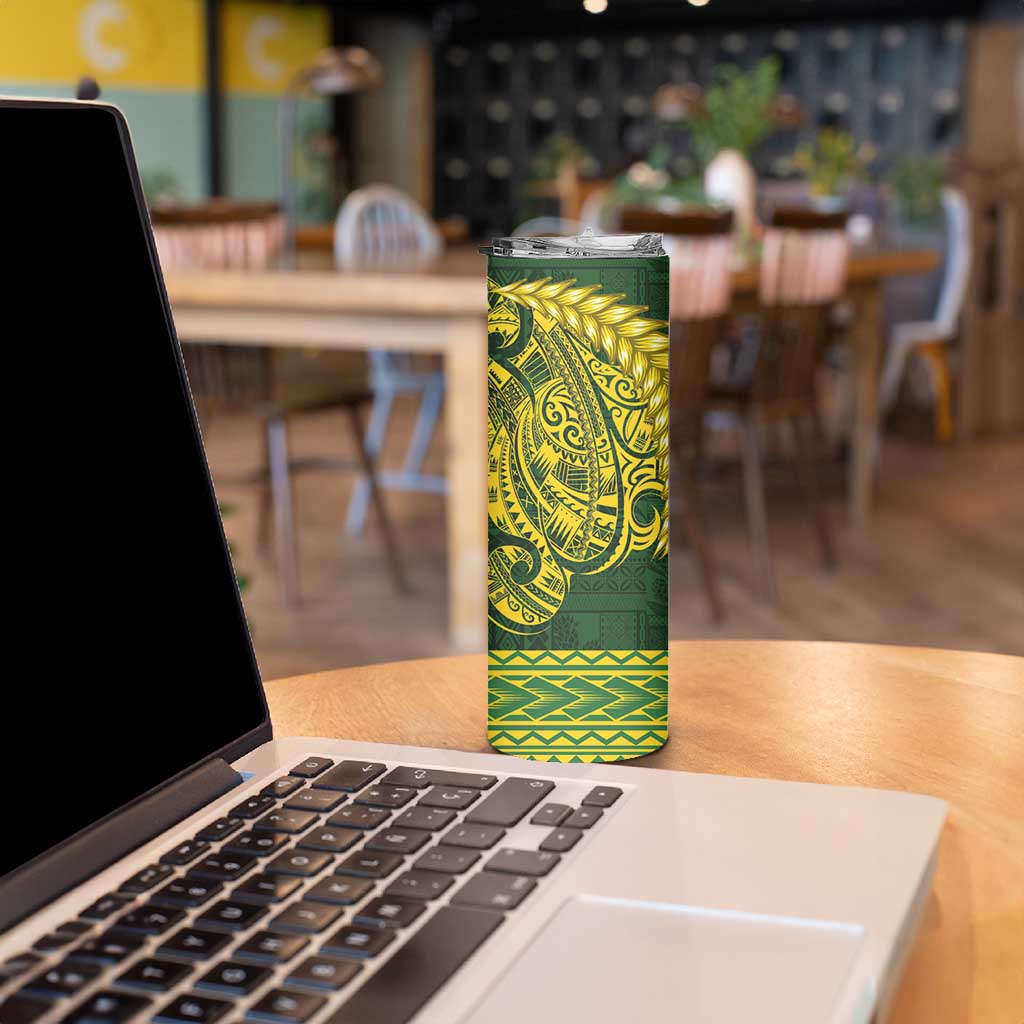 Samoa SUP Skinny Tumbler Samoan Motif Patterns - Polynesian Pride