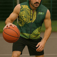 Samoa SUP Sleeveless Zip Hoodie Samoan Motif Patterns - Polynesian Pride