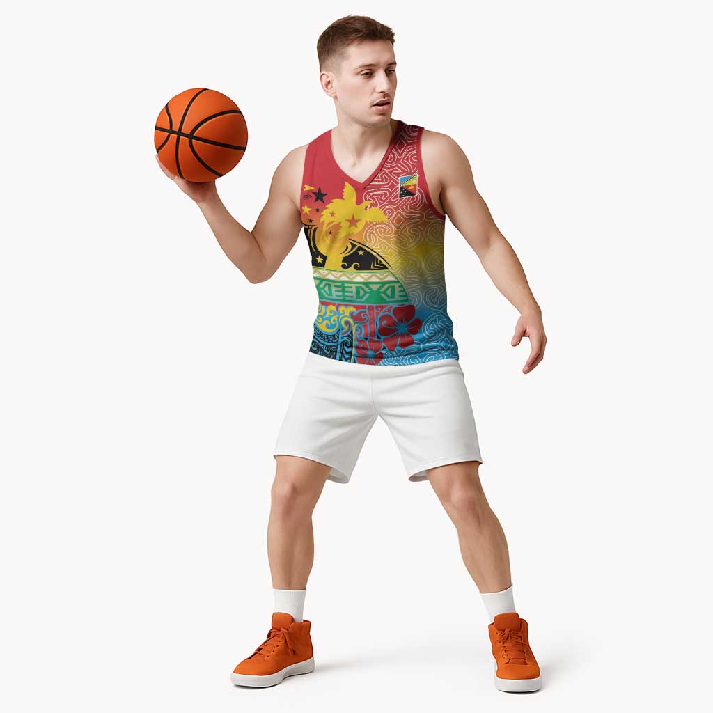 Personalised Torba PNG Day Basketball Jersey Oro Tapa Pattern - Polynesian Pride