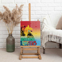 Personalised Torba PNG Day Canvas Wall Art Oro Tapa Pattern - Polynesian Pride