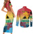 Personalised Torba PNG Day Couples Matching Short Sleeve Bodycon Dress and Long Sleeve Button Shirt Oro Tapa Pattern - Polynesian Pride