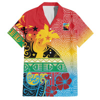 Personalised Torba PNG Day Family Matching Off The Shoulder Long Sleeve Dress and Hawaiian Shirt Oro Tapa Pattern - Polynesian Pride