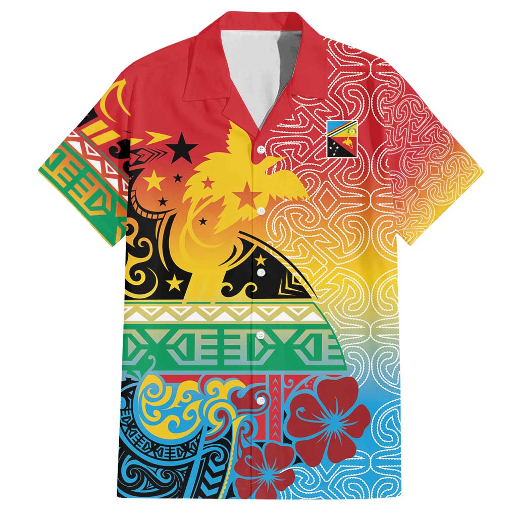 Personalised Torba PNG Day Family Matching Tank Maxi Dress and Hawaiian Shirt Oro Tapa Pattern - Polynesian Pride