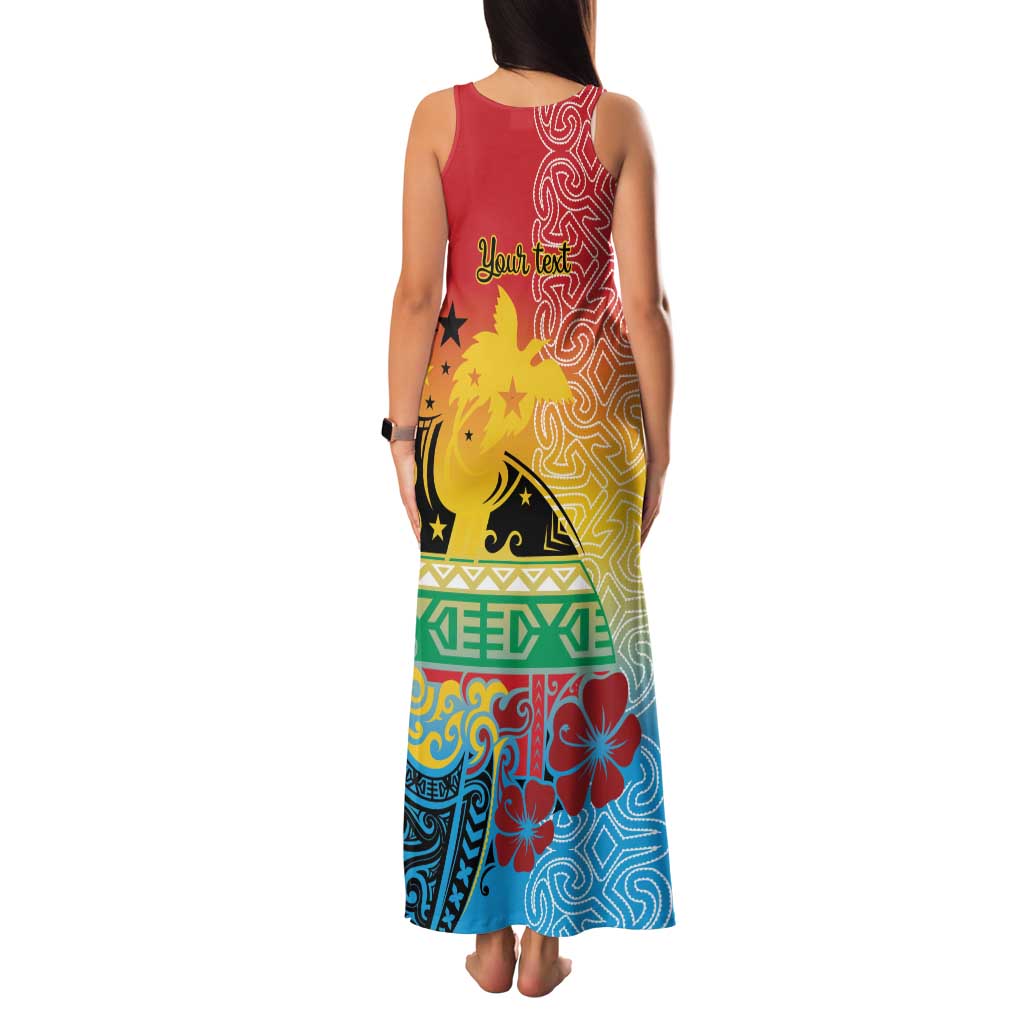 Personalised Torba PNG Day Family Matching Tank Maxi Dress and Hawaiian Shirt Oro Tapa Pattern - Polynesian Pride