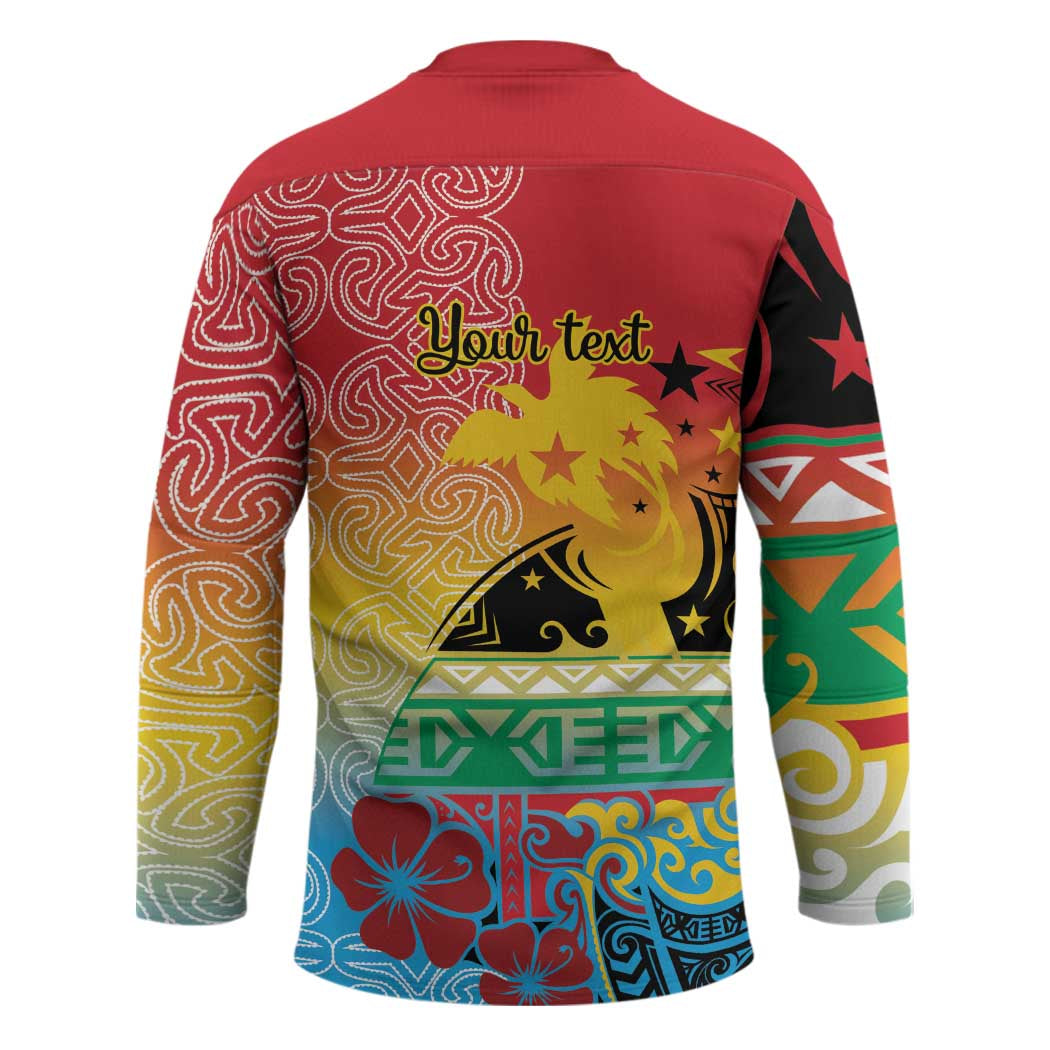 Personalised Torba PNG Day Hockey Jersey Oro Tapa Pattern - Polynesian Pride