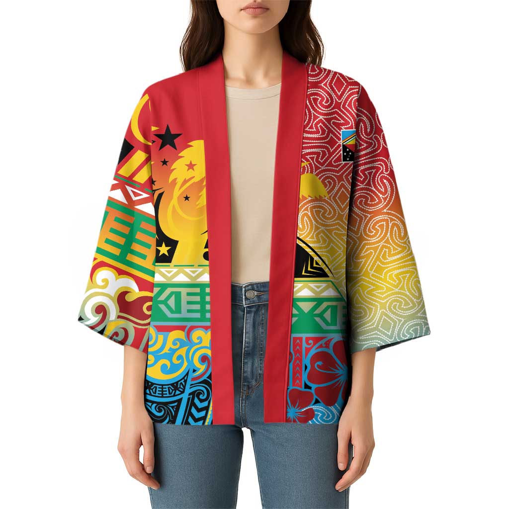 Personalised Torba PNG Day Kimono Oro Tapa Pattern - Polynesian Pride