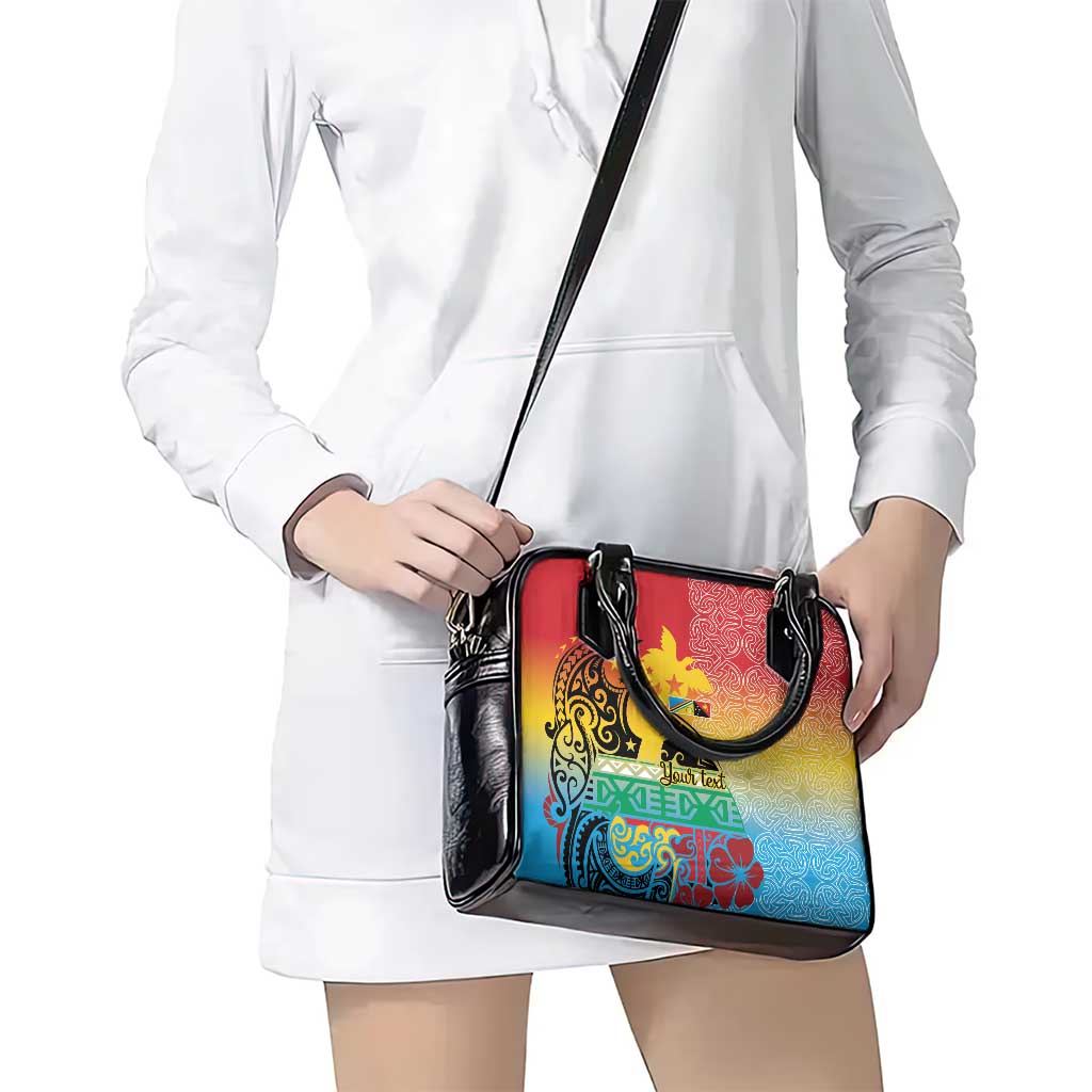 Personalised Torba PNG Day Shoulder Handbag Oro Tapa Pattern - Polynesian Pride