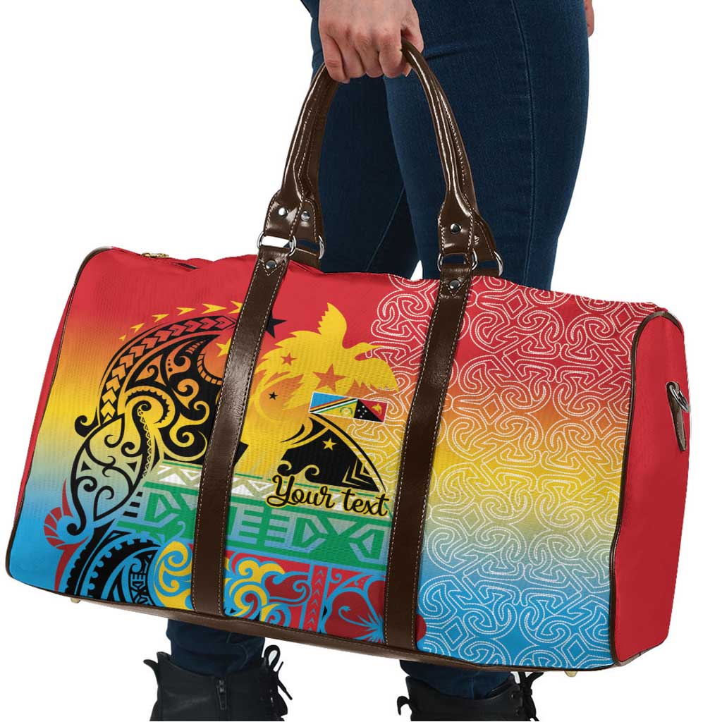 Personalised Torba PNG Day Travel Bag Oro Tapa Pattern - Polynesian Pride