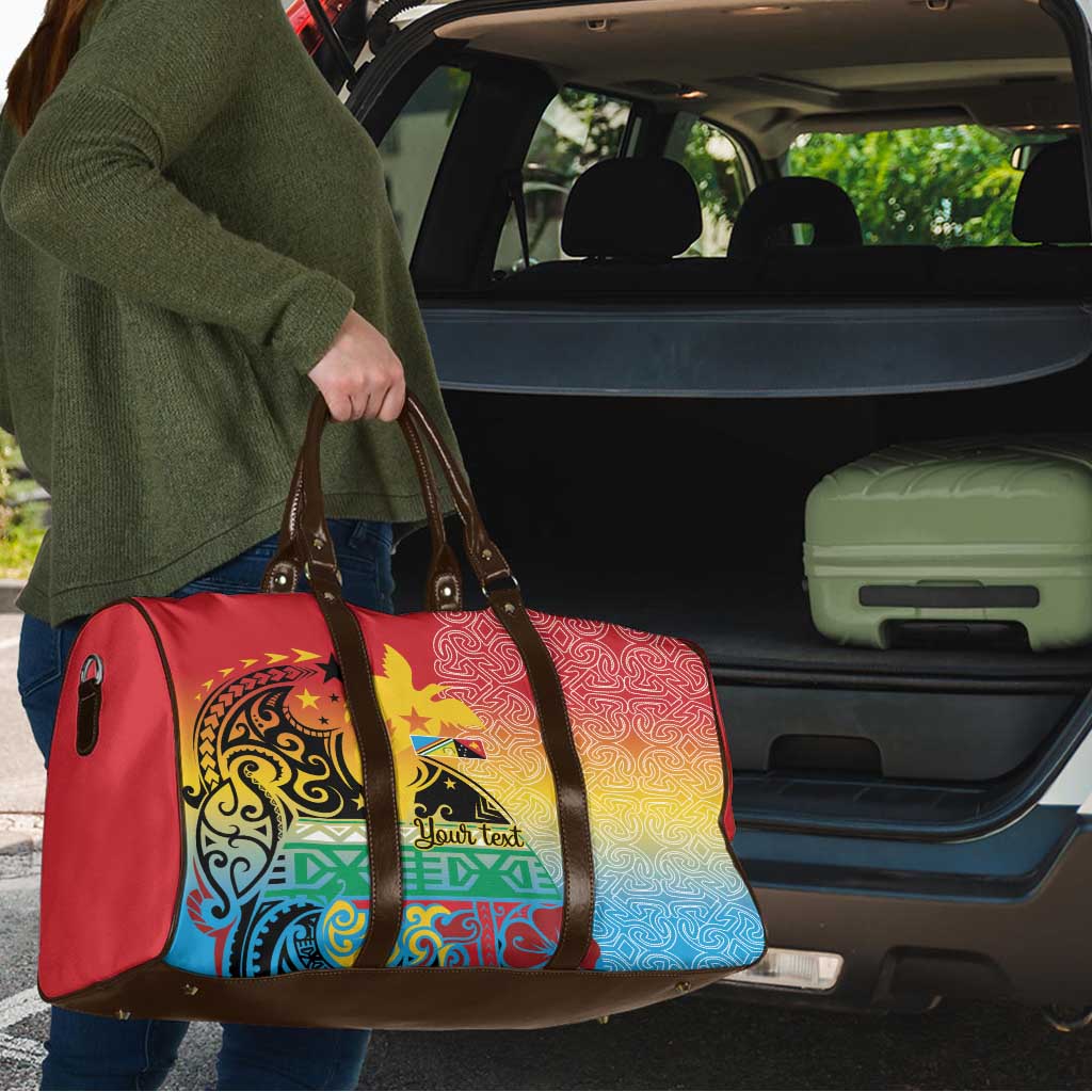 Personalised Torba PNG Day Travel Bag Oro Tapa Pattern - Polynesian Pride