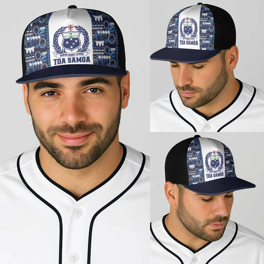 Samoan Warrior Island Heritage Baseball Net Cap Ocean Island Geometry Blue Style LT9 - Polynesian Pride