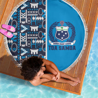 Samoan Warrior Island Heritage Beach Blanket Ocean Island Geometry Blue Style LT9 - Polynesian Pride