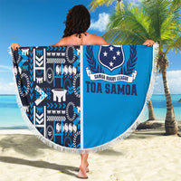 Samoan Warrior Island Heritage Beach Blanket Ocean Island Geometry Blue Style LT9 - Polynesian Pride