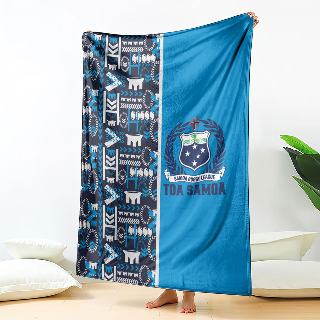 Samoan Warrior Island Heritage Blanket Ocean Island Geometry Blue Style LT9 - Polynesian Pride