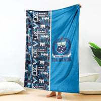 Samoan Warrior Island Heritage Blanket Ocean Island Geometry Blue Style LT9 - Polynesian Pride