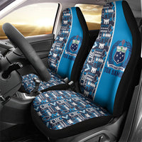 Samoan Warrior Island Heritage Car Seat Cover Ocean Island Geometry Blue Style LT9 - Polynesian Pride