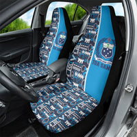 Samoan Warrior Island Heritage Car Seat Cover Ocean Island Geometry Blue Style LT9 - Polynesian Pride