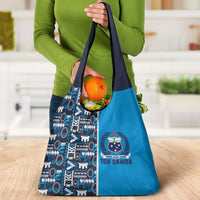 Samoan Warrior Island Heritage Grocery Bag Ocean Island Geometry Blue Style LT9 - Polynesian Pride
