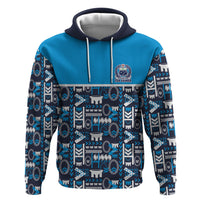 Samoan Warrior Island Heritage Hoodie Ocean Island Geometry Blue Style LT9 Pullover Hoodie Blue - Polynesian Pride