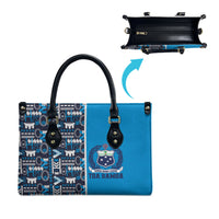 Samoan Warrior Island Heritage Leather Bag Ocean Island Geometry Blue Style LT9 - Polynesian Pride