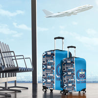 Samoan Warrior Island Heritage Luggage Cover Ocean Island Geometry Blue Style LT9 - Polynesian Pride