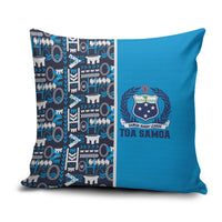Samoan Warrior Island Heritage Pillow Cover Ocean Island Geometry Blue Style LT9 Blue - Polynesian Pride