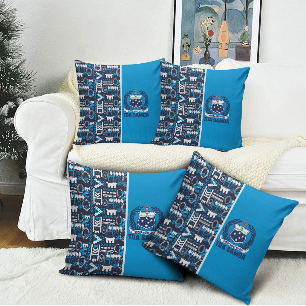 Samoan Warrior Island Heritage Pillow Cover Ocean Island Geometry Blue Style LT9 - Polynesian Pride