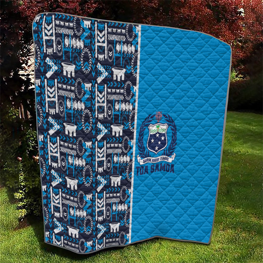 Samoan Warrior Island Heritage Quilt Ocean Island Geometry Blue Style LT9 - Polynesian Pride
