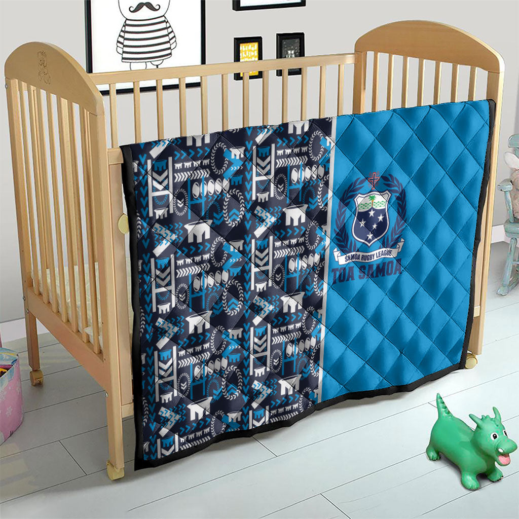 Samoan Warrior Island Heritage Quilt Ocean Island Geometry Blue Style LT9 - Polynesian Pride