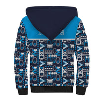 Samoan Warrior Island Heritage Sherpa Hoodie Ocean Island Geometry Blue Style LT9 - Polynesian Pride