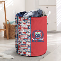 Samoan Warrior Island Heritage Laundry Basket Ocean Island Geometry Red Style LT9 Red - Polynesian Pride