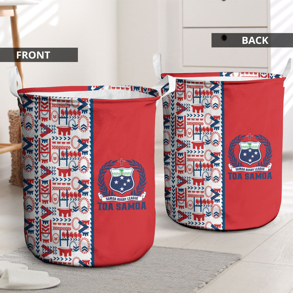 Samoan Warrior Island Heritage Laundry Basket Ocean Island Geometry Red Style LT9 - Polynesian Pride
