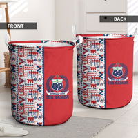Samoan Warrior Island Heritage Laundry Basket Ocean Island Geometry Red Style LT9 - Polynesian Pride