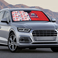 Samoan Warrior Island Heritage Auto Sun Shade Ocean Island Geometry Red Style LT9 - Polynesian Pride