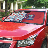 Samoan Warrior Island Heritage Auto Sun Shade Ocean Island Geometry Red Style LT9 - Polynesian Pride