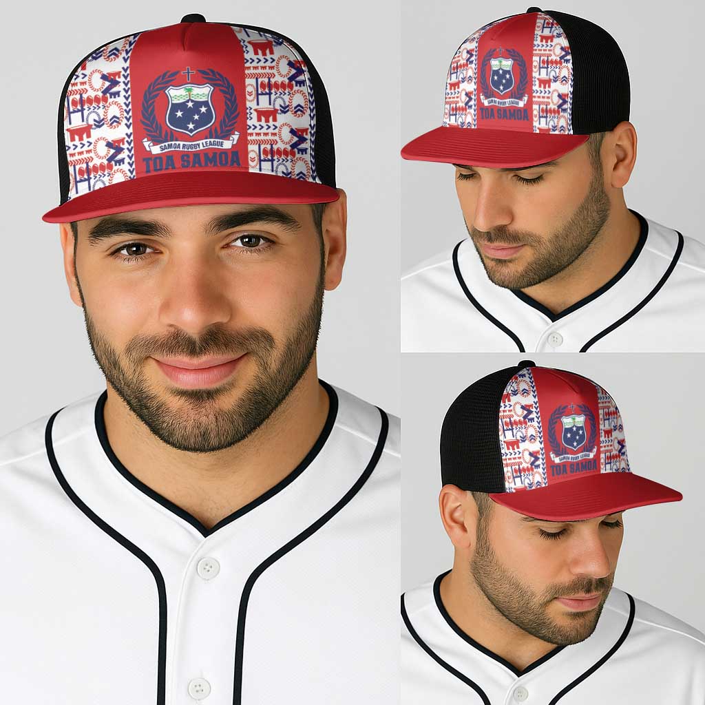 Samoan Warrior Island Heritage Baseball Net Cap Ocean Island Geometry Red Style LT9 - Polynesian Pride