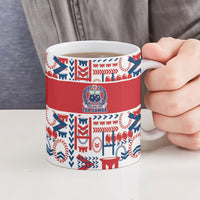 Samoan Warrior Island Heritage Ceramic Mug Ocean Island Geometry Red Style LT9 - Polynesian Pride